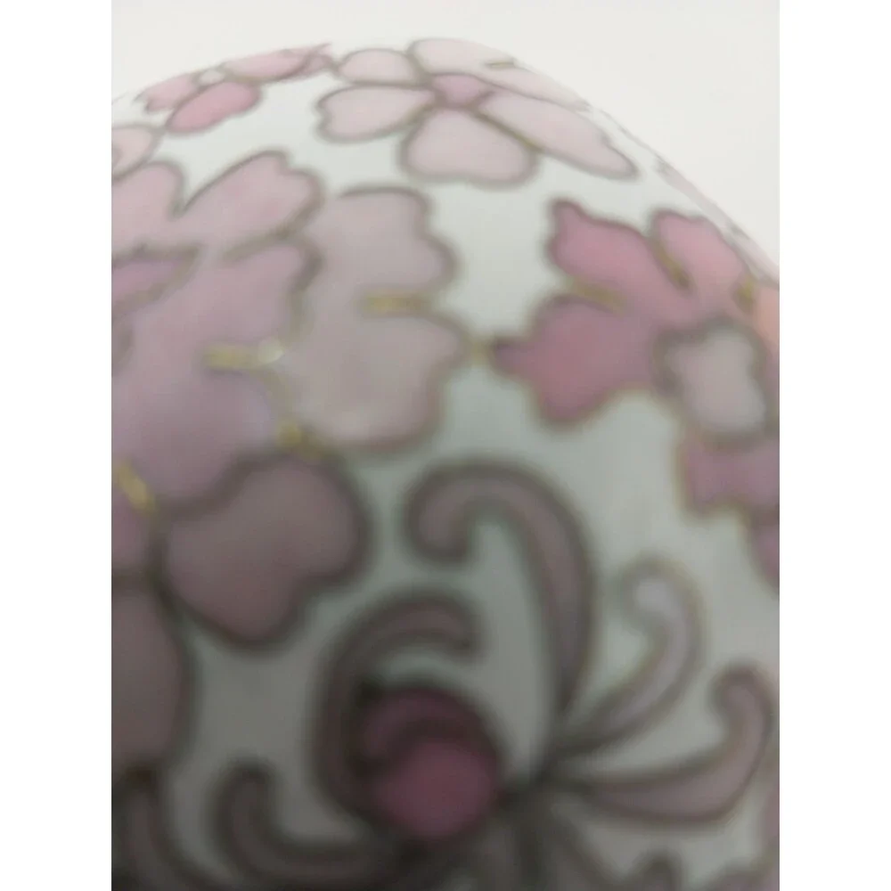 Gorgeous Vintage Cloisonné Trinket Box - Rare Pink and Light Pink Flowers New